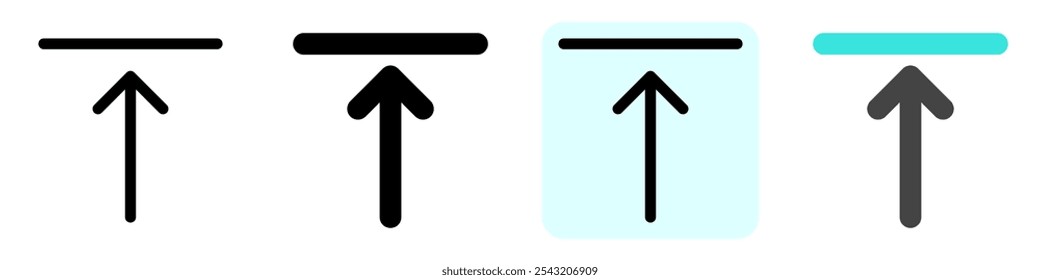 Editable top alignment vector icon. Part of a big icon set family. Perfect for web and app interfaces, presentations, infographics, etc