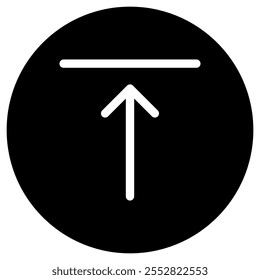 Editable top alignment vector icon. Part of a big icon set family. Perfect for web and app interfaces, presentations, infographics, etc