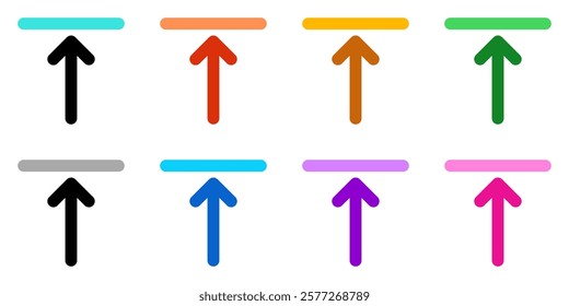 Editable top alignment vector icon. Part of a big icon set family. Perfect for web and app interfaces, presentations, infographics, etc