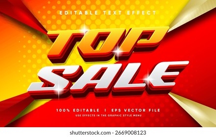 editable top sale vector text effect with modern style