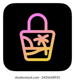 Editable tote bag, handbag vector icon. Part of a big icon set family. Perfect for web and app interfaces, presentations, infographics, etc