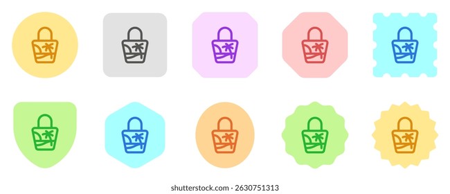 Editable tote bag, handbag vector icon. Part of a big icon set family. Perfect for web and app interfaces, presentations, infographics, etc