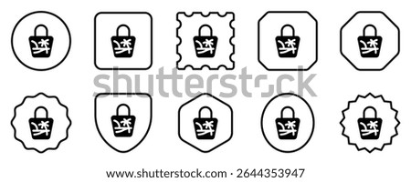 Editable tote bag, handbag vector icon. Part of a big icon set family. Perfect for web and app interfaces, presentations, infographics, etc