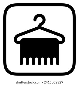 Editable towel hanger vector icon. Wellness, spa, relaxation. Part of a big icon set family. Perfect for web and app interfaces, presentations, infographics, etc