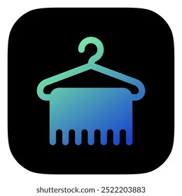 Ícone de vetor de cabide de toalha editável. Bem-estar, spa, relaxamento. Parte de uma grande família de conjuntos de ícones. Perfeito para interfaces web e app, apresentações, infográficos, etc