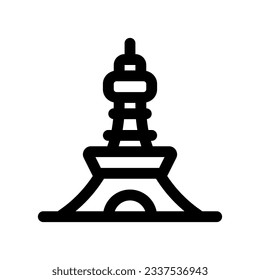 Editable tower, communication vector icon. Landmark, monument, building, structure, architecture. Part of a big icon set family. Perfect for web and app interfaces, presentations, infographics, etc