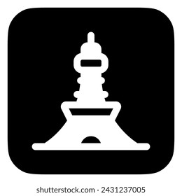 Editable tower, communication vector icon. Landmark, monument, building, structure, architecture. Part of a big icon set family. Perfect for web and app interfaces, presentations, infographics, etc