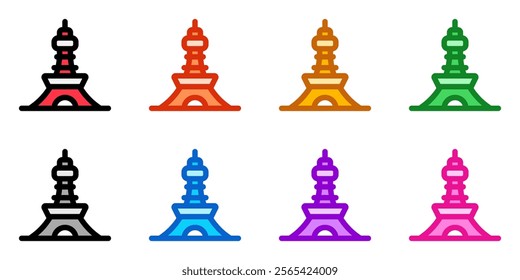 Editable tower, communication vector icon. Landmark, monument, building, structure, architecture. Part of a big icon set family. Perfect for web and app interfaces, presentations, infographics, etc