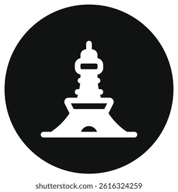 Editable tower, communication vector icon. Landmark, monument, building, structure, architecture. Part of a big icon set family. Perfect for web and app interfaces, presentations, infographics, etc
