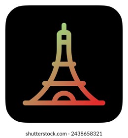 Editable tower vector icon. Landmark, monument, building, structure, architecture. Part of a big icon set family. Perfect for web and app interfaces, presentations, infographics, etc