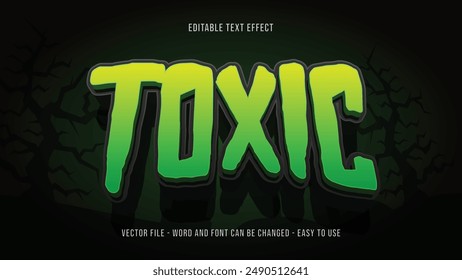 Editable toxic text effect, halloween theme text style