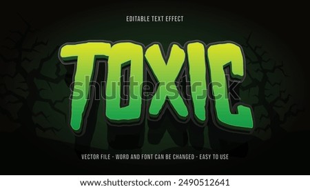 Editable toxic text effect, halloween theme text style