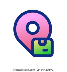 Editable track package, location tracking vector icon. Shipping, delivery, e-commerce, logistics. Part of a big icon set family. Perfect for web and app interfaces, presentations, infographics, etc