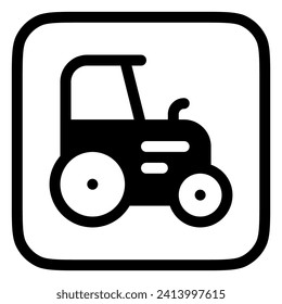 Editable tractor vector icon. Farming, transportation, vehicle, agriculture. Part of a big icon set family. Perfect for web and app interfaces, presentations, infographics, etc