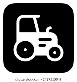 Editable tractor vector icon. Farming, transportation, vehicle, agriculture. Part of a big icon set family. Perfect for web and app interfaces, presentations, infographics, etc