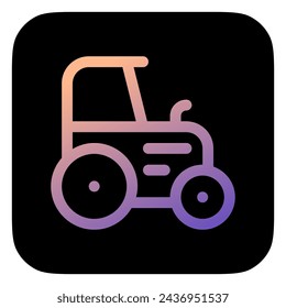 Editable tractor vector icon. Farming, transportation, vehicle, agriculture. Part of a big icon set family. Perfect for web and app interfaces, presentations, infographics, etc