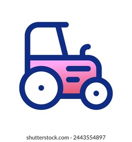 Icono de vector de tractor editable. Agricultura, transporte, vehículos, agricultura. Parte de una gran familia de iconos. Perfecto para interfaces web y aplicaciones, presentaciones, infografías, etc