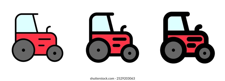 Editable tractor vector icon. Farming, transportation, vehicle, agriculture. Part of a big icon set family. Perfect for web and app interfaces, presentations, infographics, etc