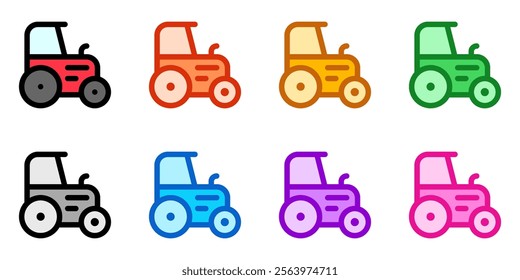 Editable tractor vector icon. Farming, transportation, vehicle, agriculture. Part of a big icon set family. Perfect for web and app interfaces, presentations, infographics, etc