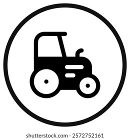 Editable tractor vector icon. Farming, transportation, vehicle, agriculture. Part of a big icon set family. Perfect for web and app interfaces, presentations, infographics, etc