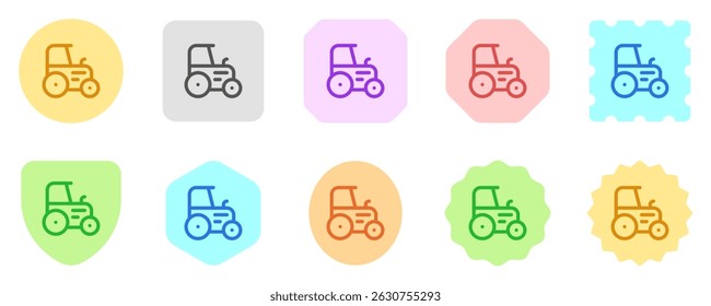 Editable tractor vector icon. Farming, transportation, vehicle, agriculture. Part of a big icon set family. Perfect for web and app interfaces, presentations, infographics, etc