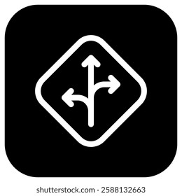 Editable traffic sign arrow vector icon. Map, location, navigation. Part of a big icon set family. Perfect for web and app interfaces, presentations, infographics, etc