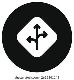 Editable traffic sign arrow vector icon. Map, location, navigation. Part of a big icon set family. Perfect for web and app interfaces, presentations, infographics, etc
