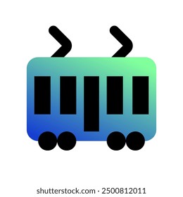 Editable tram vector icon. Vehicles, transportation, travel. Part of a big icon set family. Perfect for web and app interfaces, presentations, infographics, etc