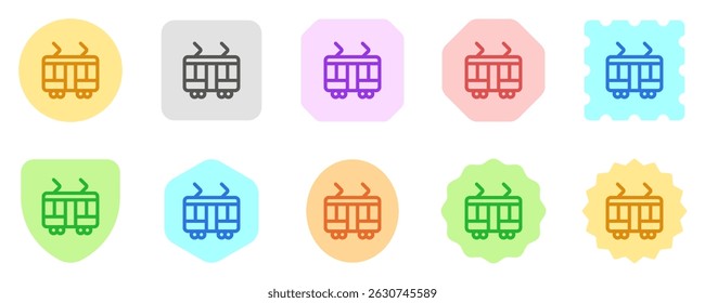 Editable tram vector icon. Vehicles, transportation, travel. Part of a big icon set family. Perfect for web and app interfaces, presentations, infographics, etc