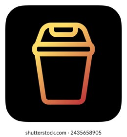 Editable trash bin vector icon. Part of a big icon set family. Perfect for web and app interfaces, presentations, infographics, etc