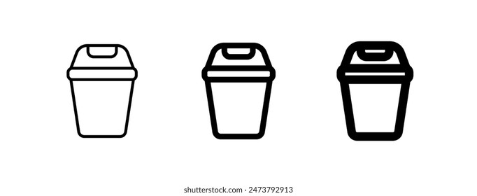 Editable trash bin vector icon. Part of a big icon set family. Perfect for web and app interfaces, presentations, infographics, etc