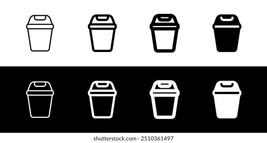 Editable trash bin vector icon. Part of a big icon set family. Perfect for web and app interfaces, presentations, infographics, etc