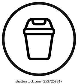 Editable trash bin vector icon. Part of a big icon set family. Perfect for web and app interfaces, presentations, infographics, etc