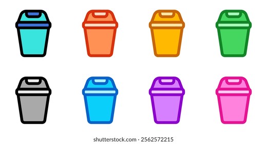 Editable trash bin vector icon. Part of a big icon set family. Perfect for web and app interfaces, presentations, infographics, etc