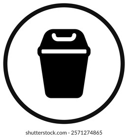 Editable trash bin vector icon. Part of a big icon set family. Perfect for web and app interfaces, presentations, infographics, etc