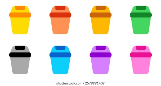 Editable trash bin vector icon. Part of a big icon set family. Perfect for web and app interfaces, presentations, infographics, etc