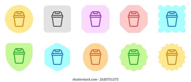 Editable trash bin vector icon. Part of a big icon set family. Perfect for web and app interfaces, presentations, infographics, etc