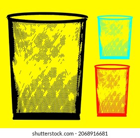 Editable trash can vector design on special color background symbol