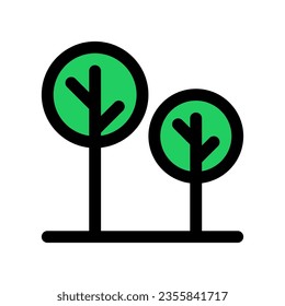 Editable trees, plants vector icon. Property, real estate, construction, mortgage, interiors. Part of a big icon set family. Perfect for web and app interfaces, presentations, infographics, etc