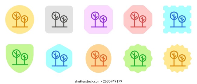 Editable trees, plants vector icon. Property, real estate, construction, mortgage, interiors. Part of a big icon set family. Perfect for web and app interfaces, presentations, infographics, etc