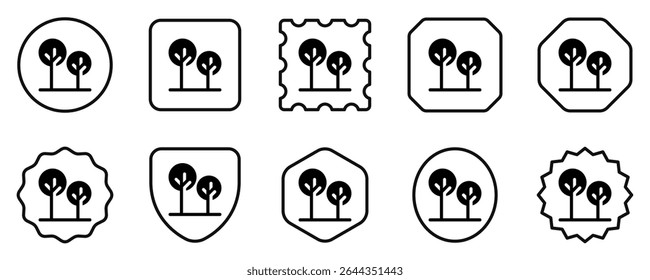Editable trees, plants vector icon. Property, real estate, construction, mortgage, interiors. Part of a big icon set family. Perfect for web and app interfaces, presentations, infographics, etc