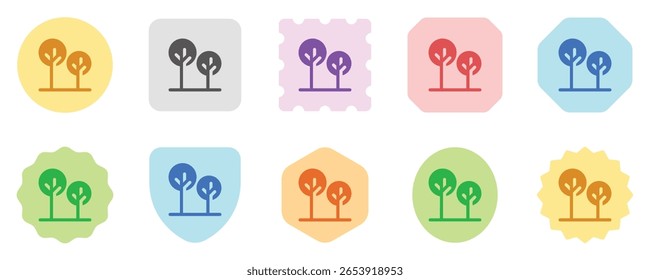 Editable trees, plants vector icon. Property, real estate, construction, mortgage, interiors. Part of a big icon set family. Perfect for web and app interfaces, presentations, infographics, etc