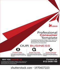 Editable trendy modern Professional Consumer Template Flyer