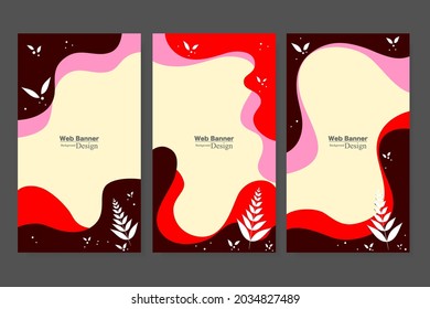 Editable trendy social story banner template for internet website and social media post.