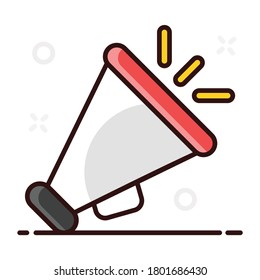 Bearbeitbarer trendiger Stil des Lautsprechersymbol