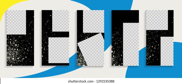 Editable trendy template for social networks. Vector illustration for social media