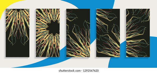 Editable trendy template for social networks. Vector illustration for social media
