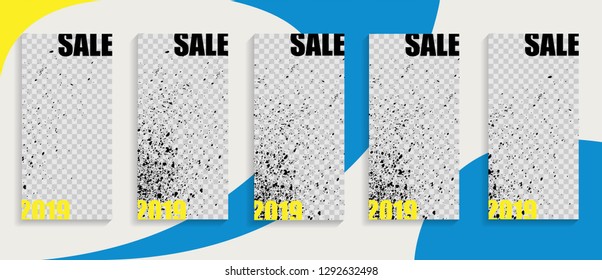 Editable trendy template for social networks. Vector illustration for social media