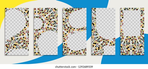 Editable trendy template for social networks. Vector illustration for social media