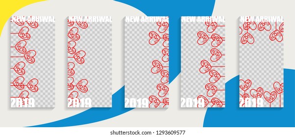 Editable trendy template for social networks. Vector illustration for social media